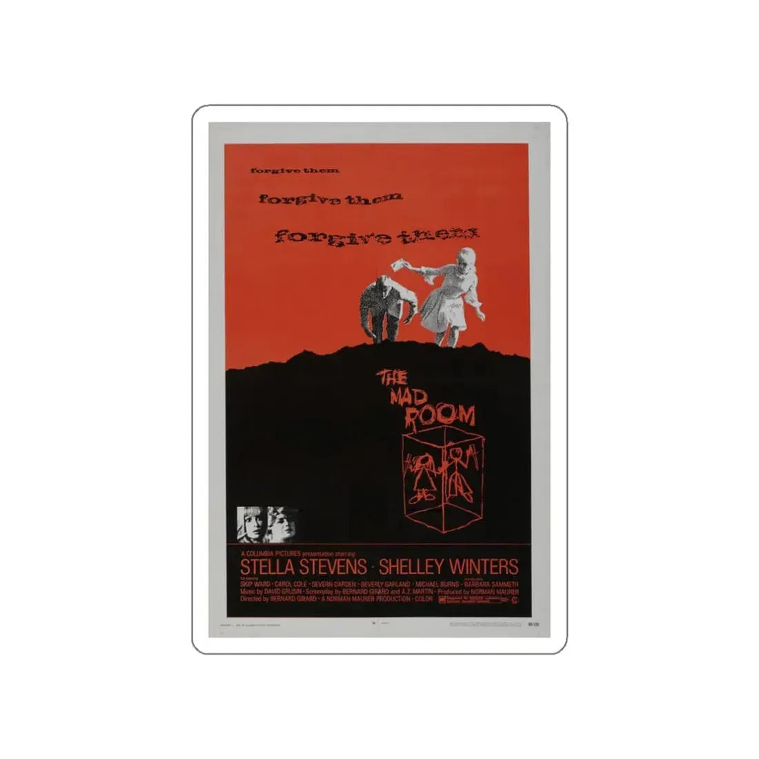 THE MAD ROOM 1969 Movie Poster STICKER Vinyl Die-Cut Decal 3 Inch - The Sticker Space