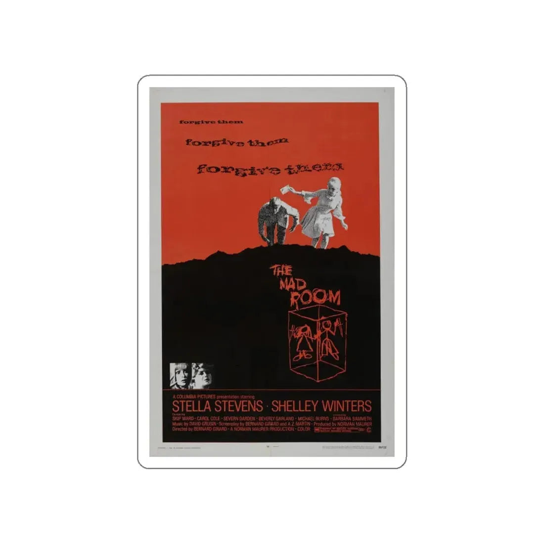 THE MAD ROOM 1969 Movie Poster STICKER Vinyl Die-Cut Decal 6 Inch - The Sticker Space