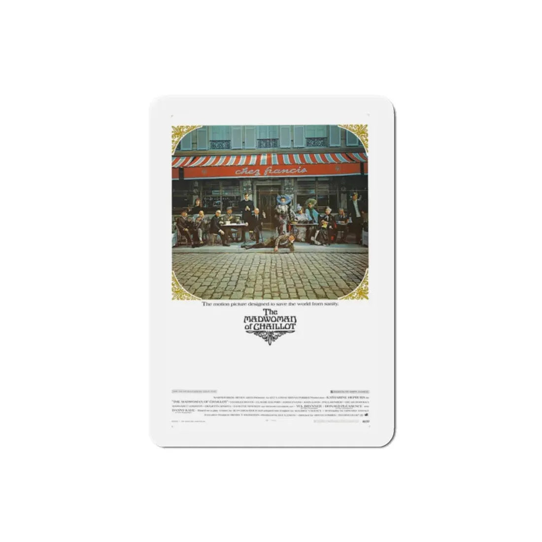 The Madwoman of Chaillot 1969 Movie Poster Refrigerator Magnet 2 Inch - The Sticker Space