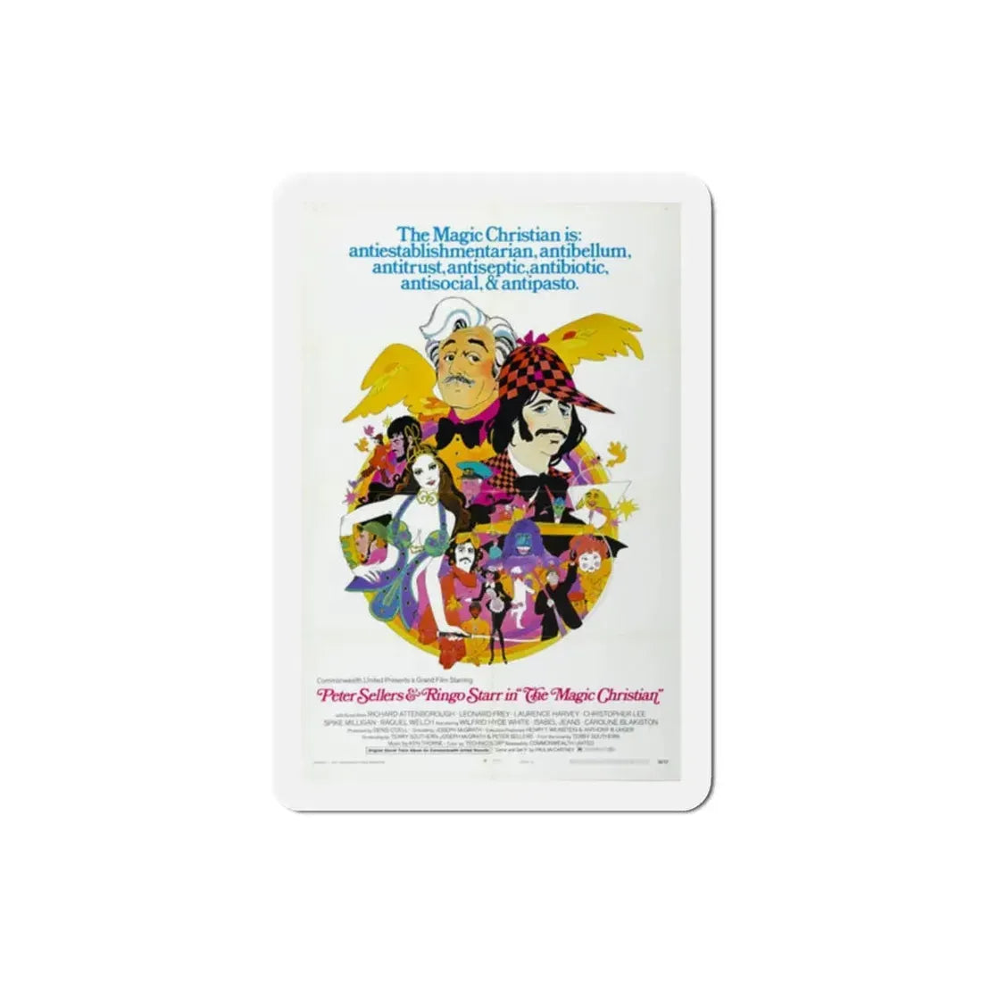 The Magic Christian 1970 Movie Poster Refrigerator Magnet 2 Inch - The Sticker Space