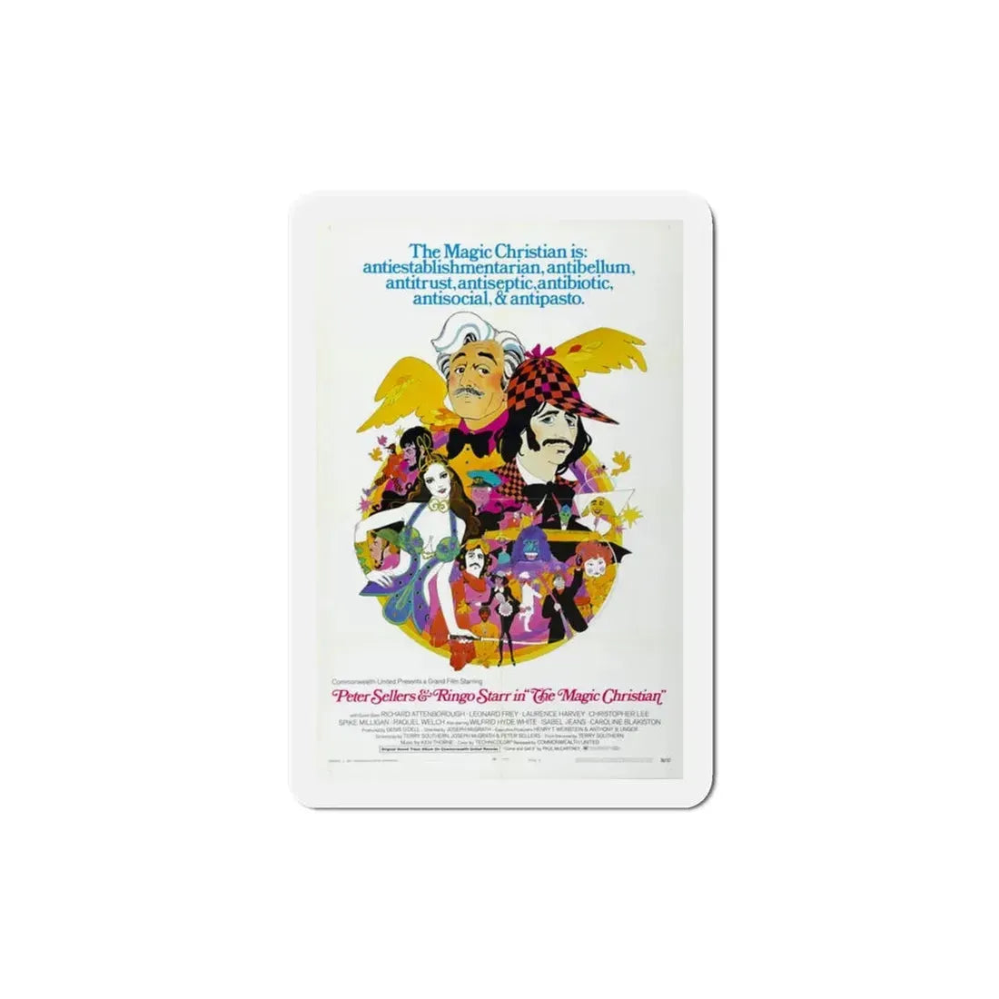 The Magic Christian 1970 Movie Poster Refrigerator Magnet 3 Inch - The Sticker Space
