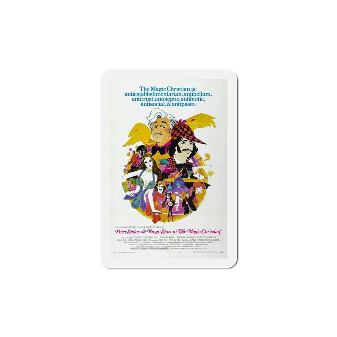 The Magic Christian 1970 Movie Poster Refrigerator Magnet 6 Inch - The Sticker Space