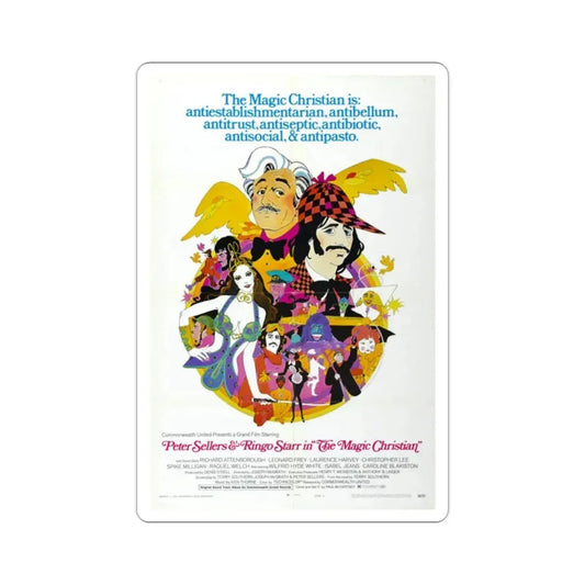 The Magic Christian 1970 Movie Poster STICKER Vinyl Die-Cut Decal 2 Inch - The Sticker Space