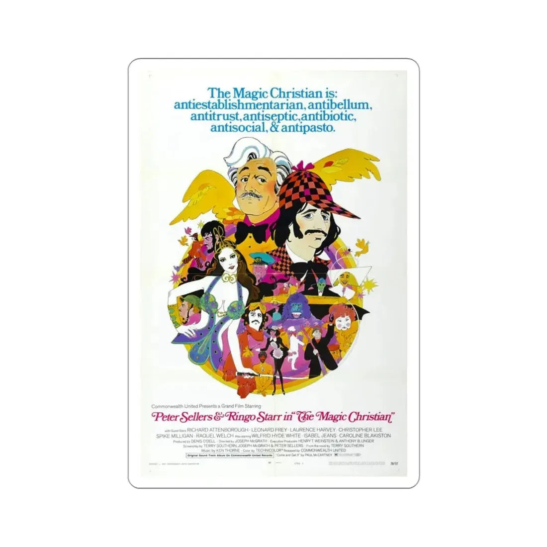 The Magic Christian 1970 Movie Poster STICKER Vinyl Die-Cut Decal 3 Inch - The Sticker Space