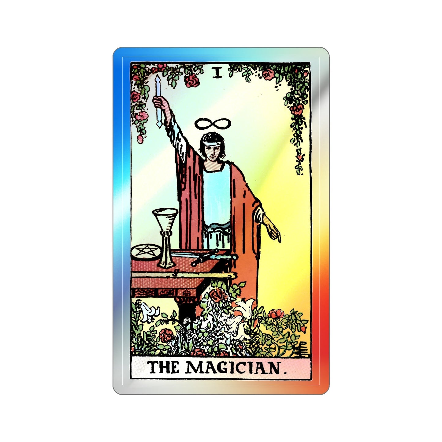 The Magician (Tarot Card) Holographic STICKER Die-Cut Vinyl Decal-5 Inch-The Sticker Space