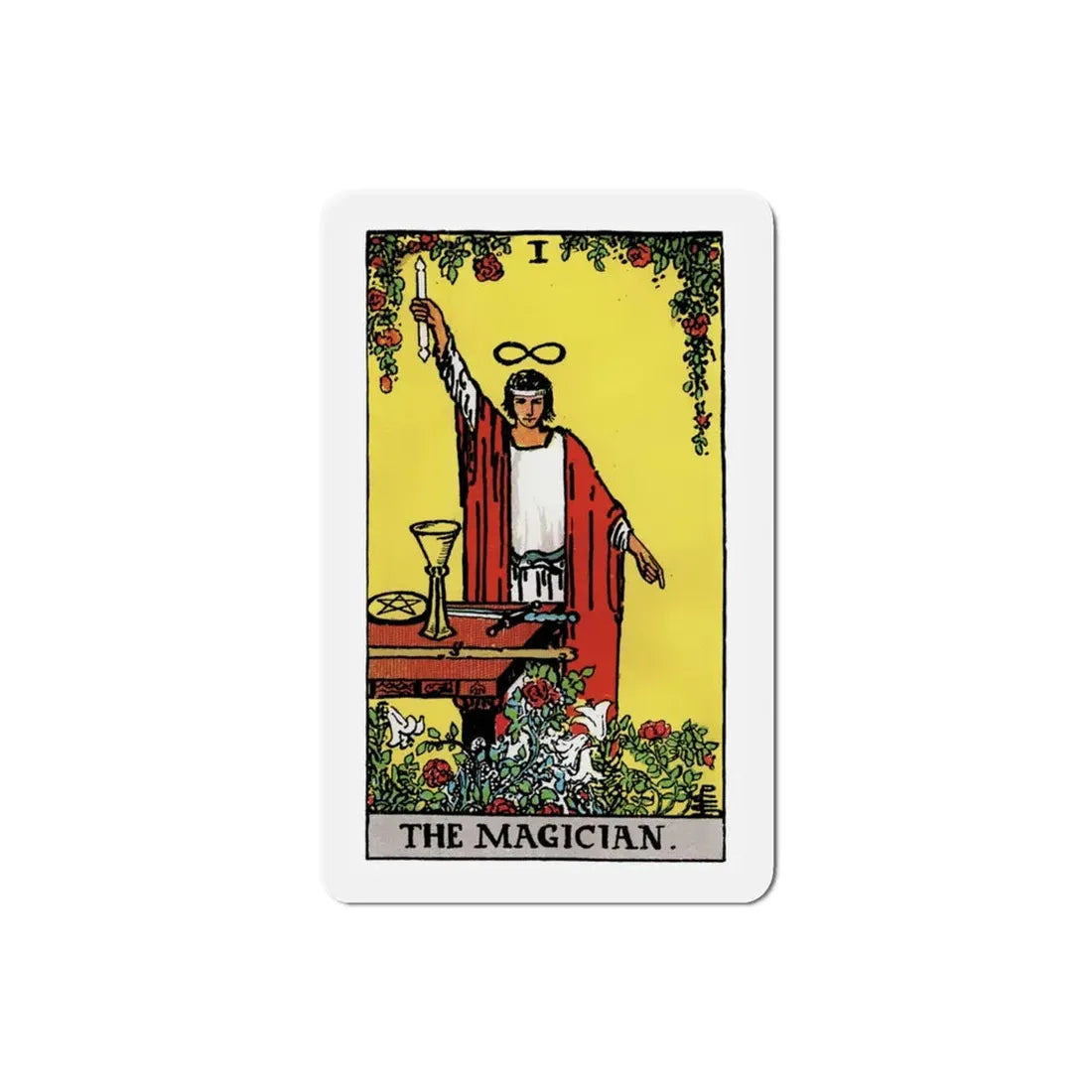 The Magician (Tarot Card) Refrigerator Magnet 3 Inch - The Sticker Space
