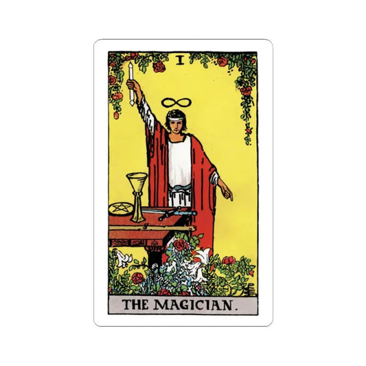 The Magician (Tarot Card) STICKER Vinyl Kiss-Cut Decal 2 Inch White - The Sticker Space