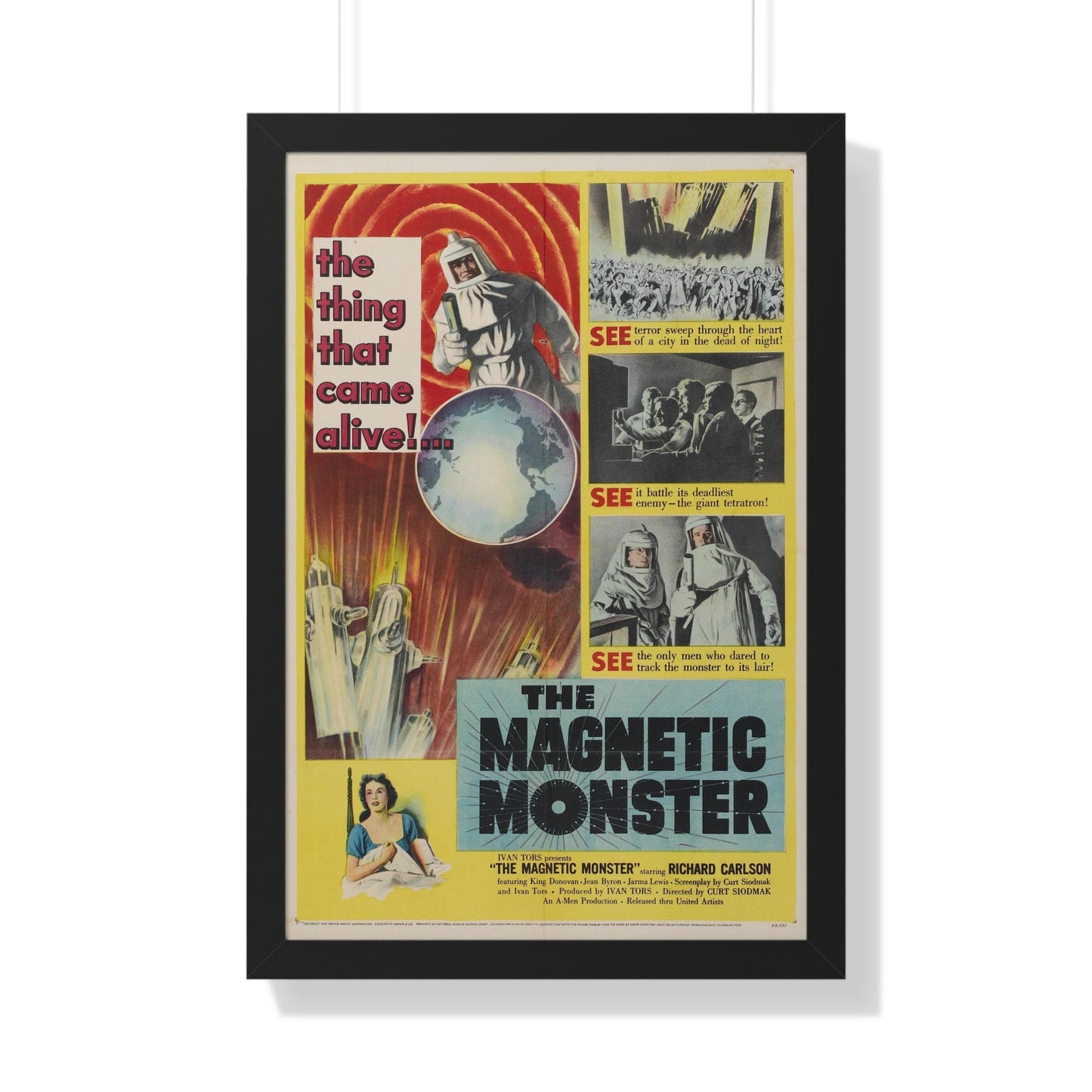 THE MAGNETIC MONSTER 1953 - Framed Movie Poster-20" x 30"-The Sticker Space