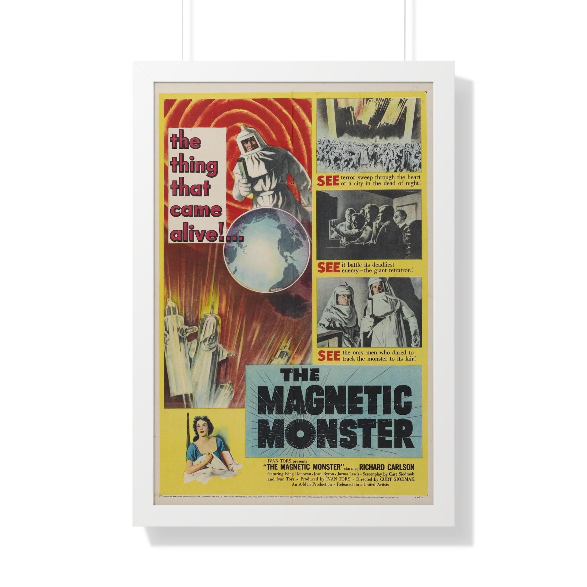 THE MAGNETIC MONSTER 1953 - Framed Movie Poster-20" x 30"-The Sticker Space