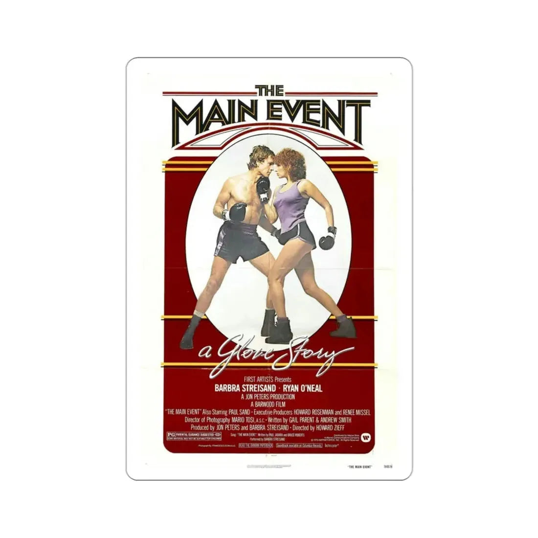 The Main Event 1979 Movie Poster STICKER Vinyl Die-Cut Decal 3 Inch - The Sticker Space