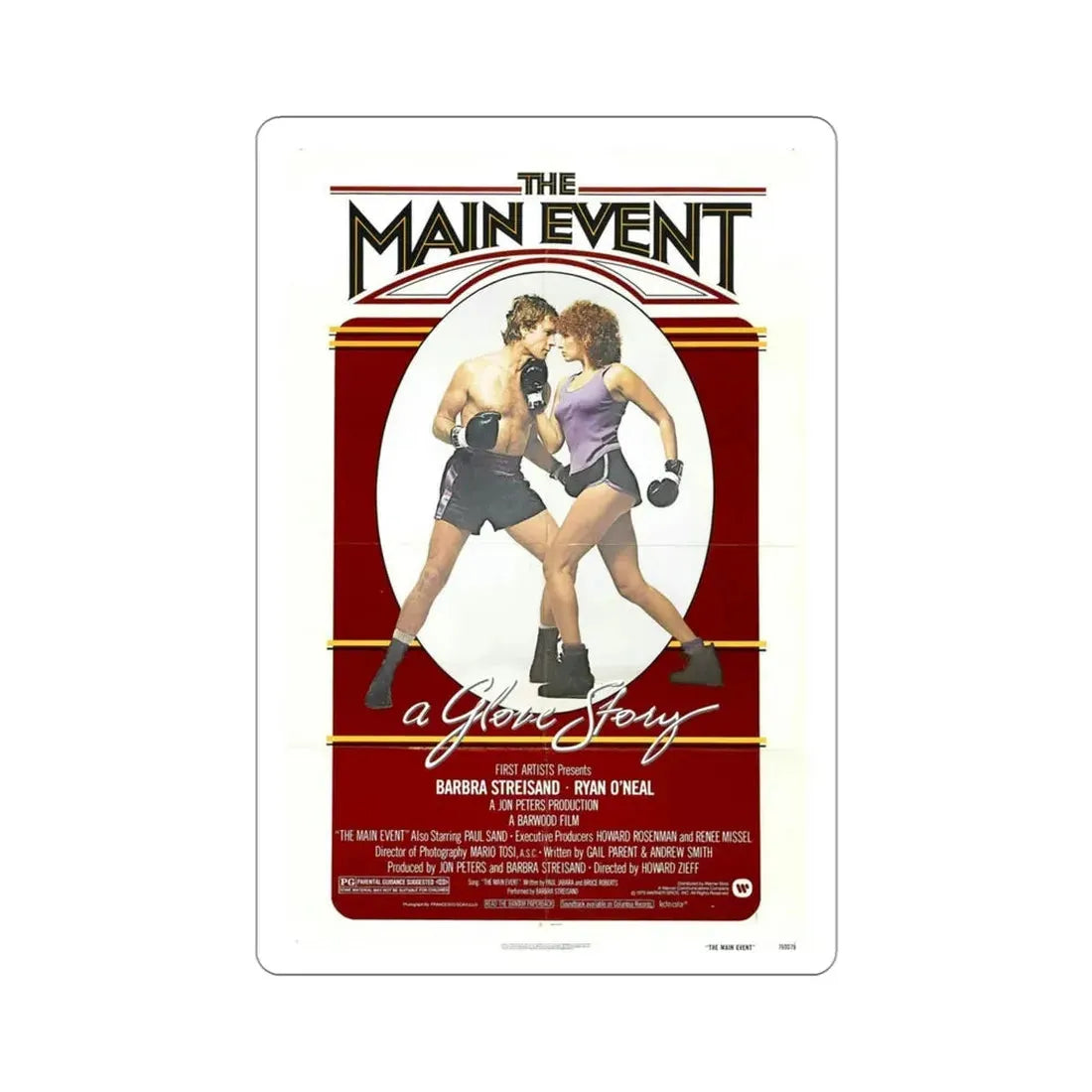 The Main Event 1979 Movie Poster STICKER Vinyl Die-Cut Decal 4 Inch - The Sticker Space