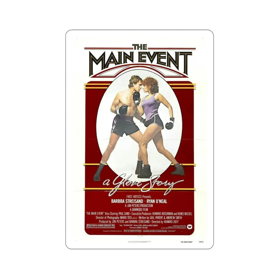 The Main Event 1979 Movie Poster STICKER Vinyl Die-Cut Decal 6 Inch - The Sticker Space