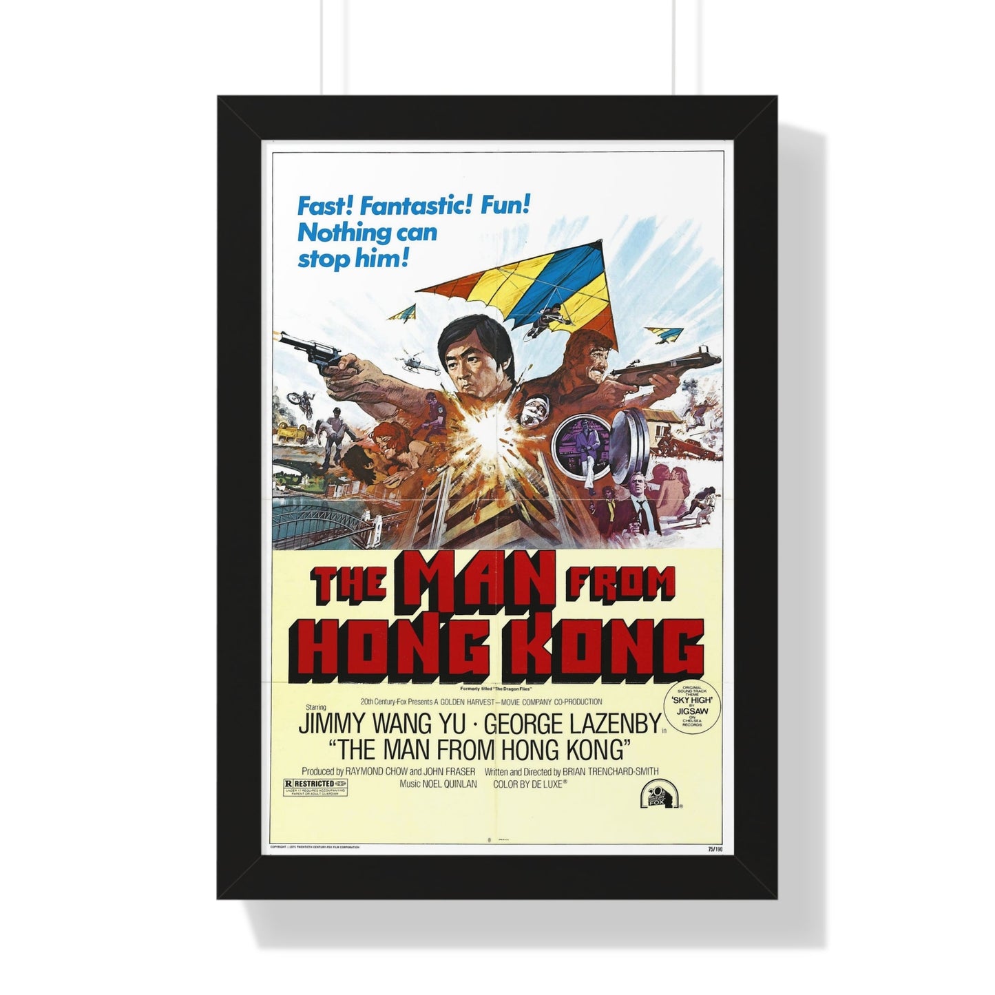 THE MAN FROM HONG KONG 1975 - Framed Movie Poster-16″ x 24″-The Sticker Space