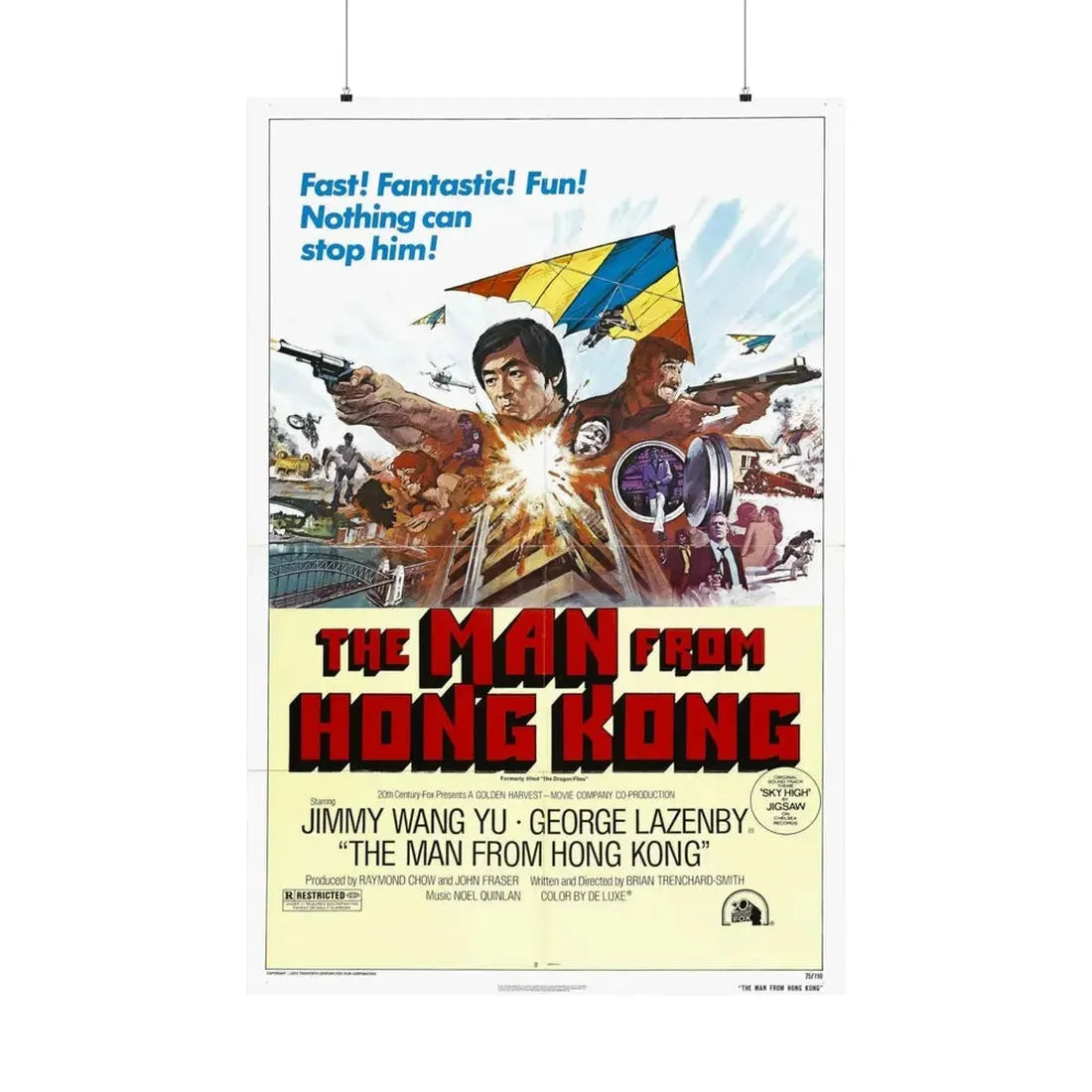 THE MAN FROM HONG KONG 1975 - Paper Movie Poster 36" x 54" Matte - The Sticker Space
