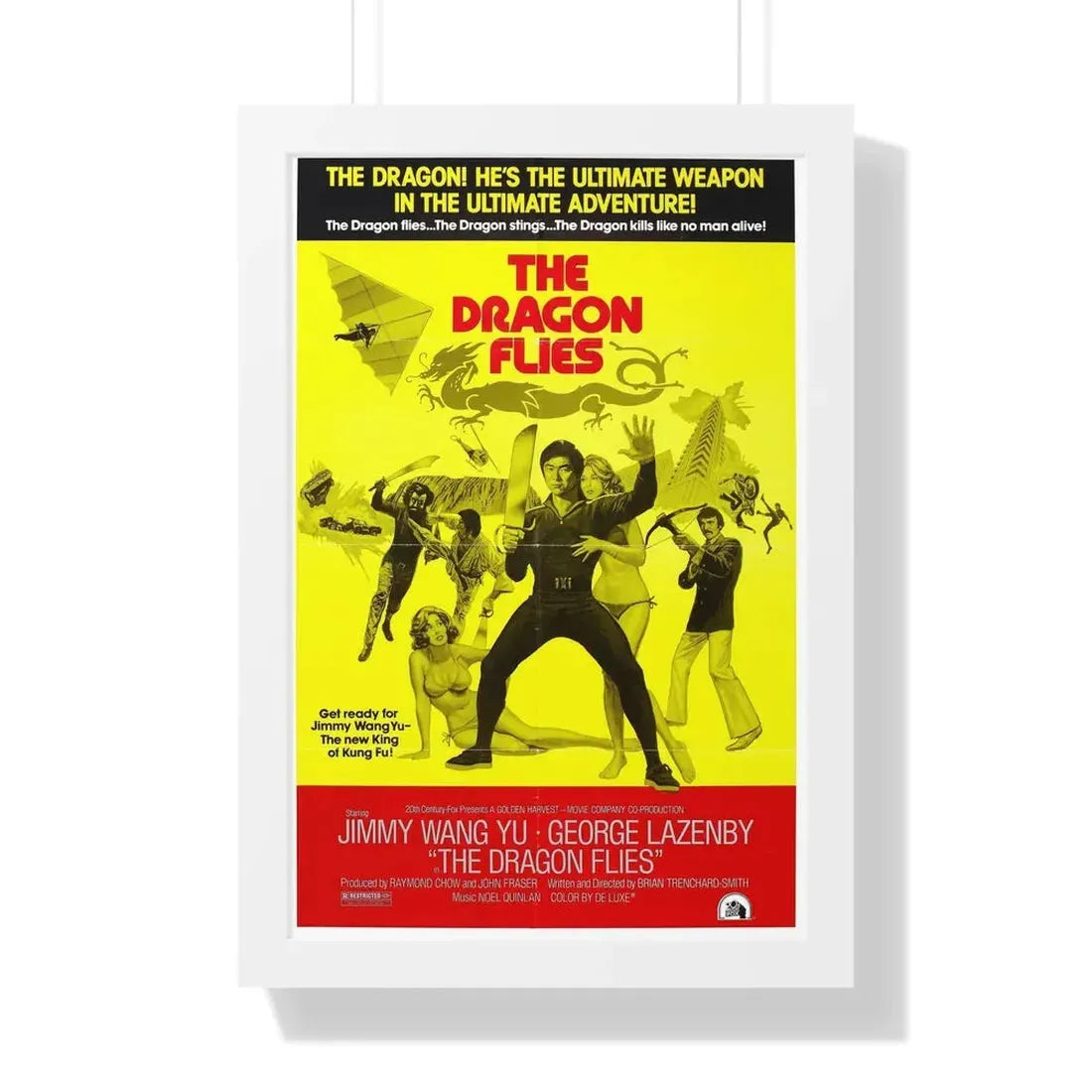 THE MAN FROM HONG KONG (2) 1975 - Framed Movie Poster 16″ x 24″ White - The Sticker Space