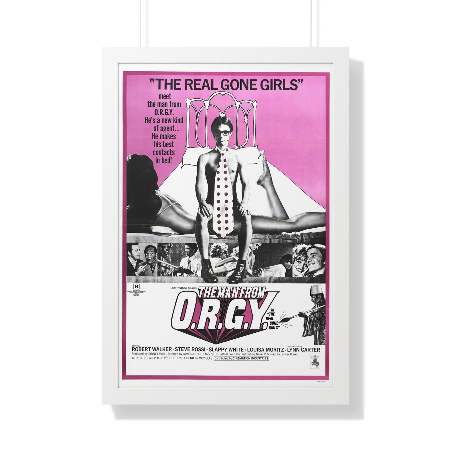 THE MAN FROM O.R.G.Y. 1970 - Framed Movie Poster-20" x 30"-The Sticker Space