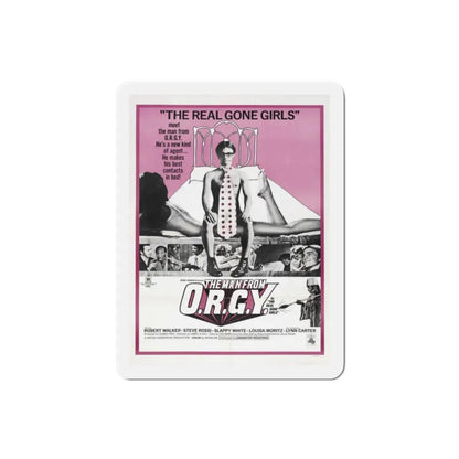 The Man from ORGY 1970 Movie Poster Refrigerator Magnet 2 Inch - The Sticker Space