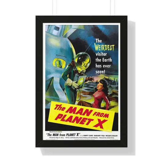 THE MAN FROM PLANET X 1951 - Framed Movie Poster 16″ x 24″ Black - The Sticker Space