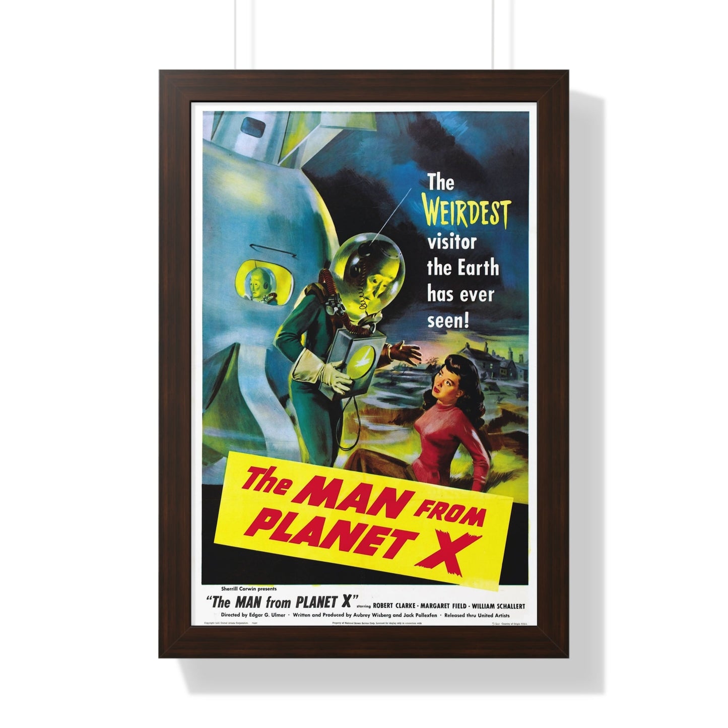 THE MAN FROM PLANET X 1951 - Framed Movie Poster-16″ x 24″-The Sticker Space