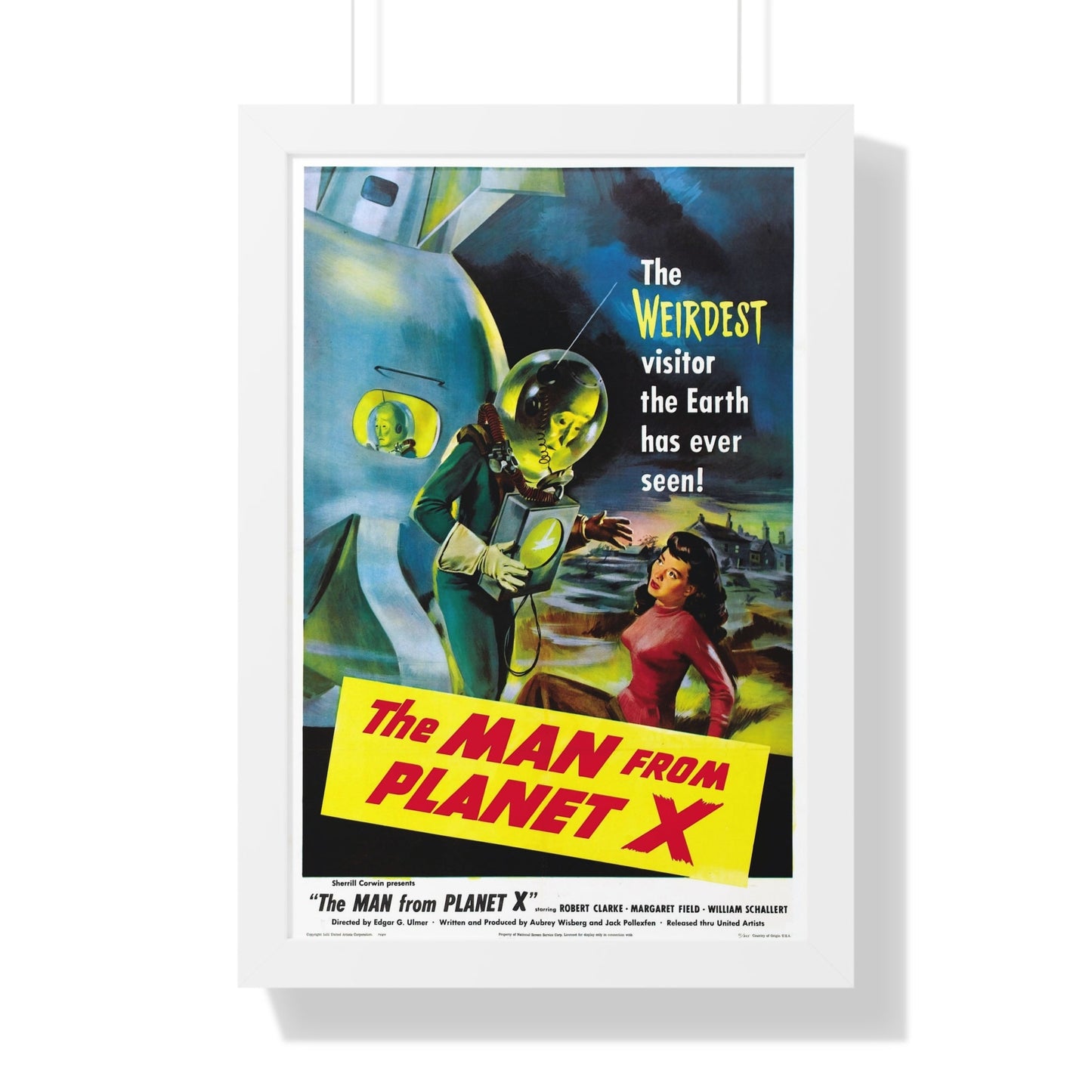 THE MAN FROM PLANET X 1951 - Framed Movie Poster-16″ x 24″-The Sticker Space