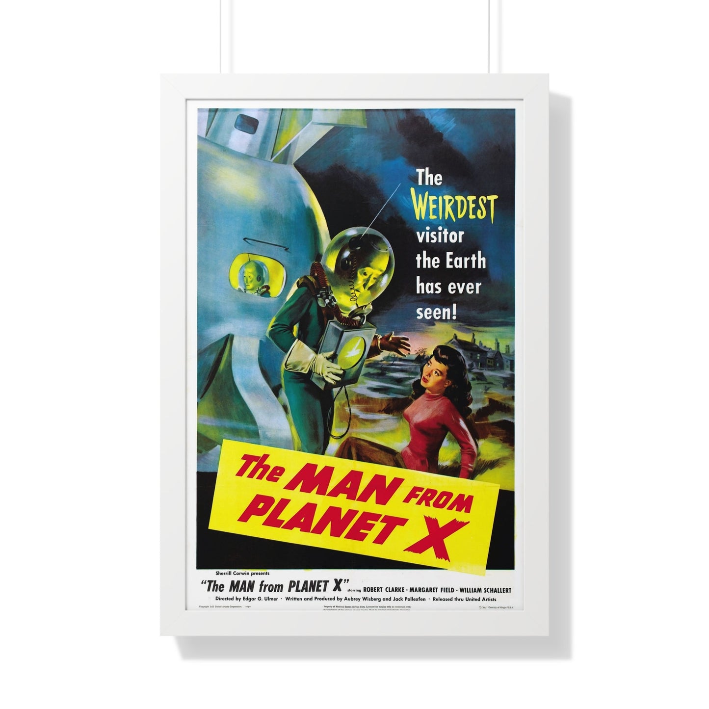 THE MAN FROM PLANET X 1951 - Framed Movie Poster-20" x 30"-The Sticker Space