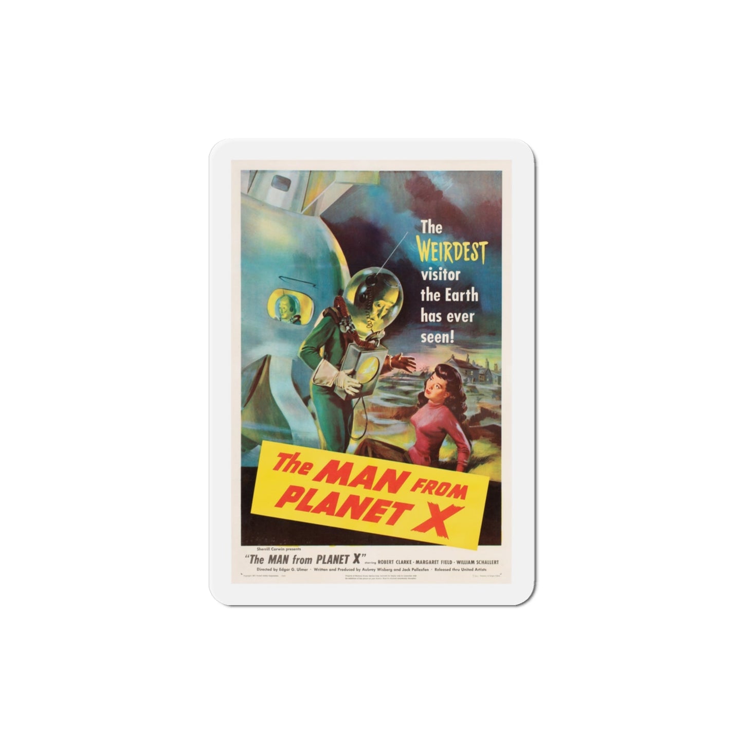 The Man from Planet X 1951 Movie Poster Die-Cut Magnet-3 Inch-The Sticker Space