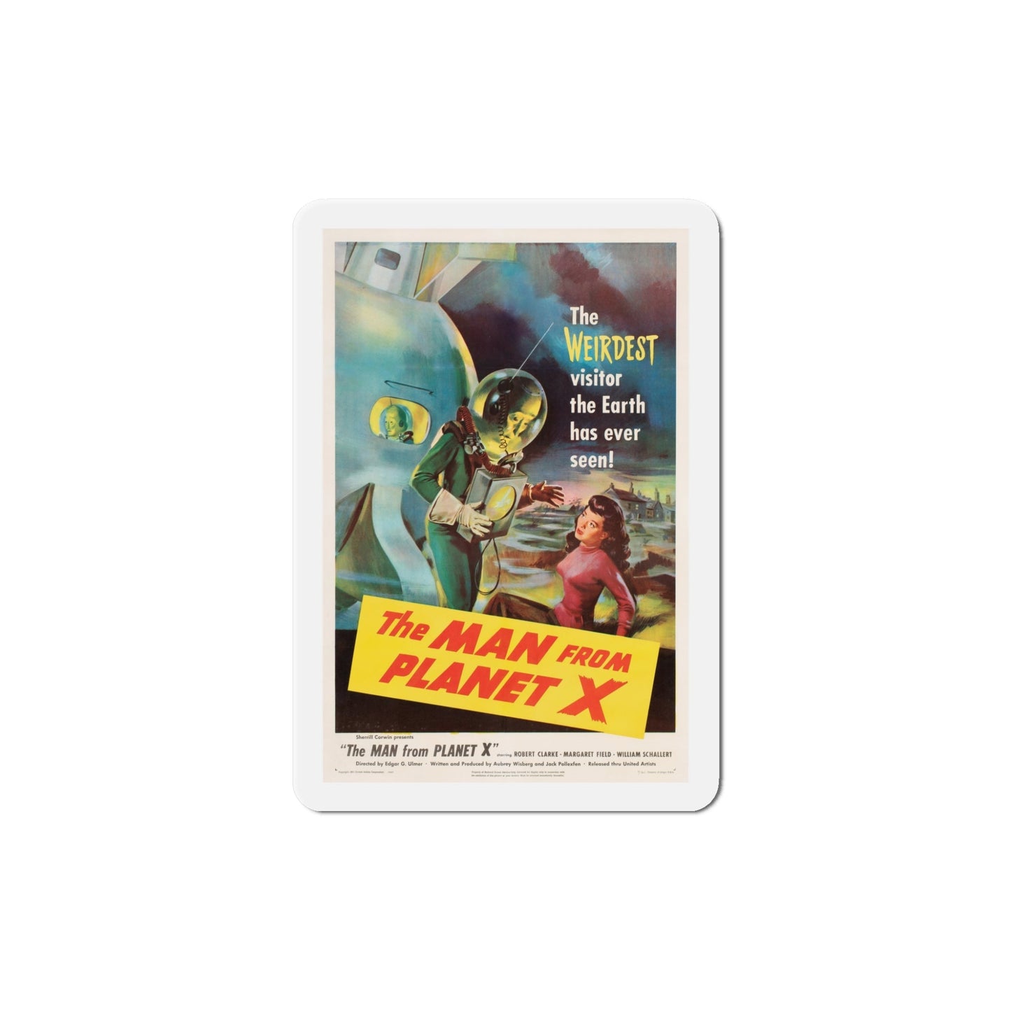 The Man from Planet X 1951 Movie Poster Die-Cut Magnet-5 Inch-The Sticker Space