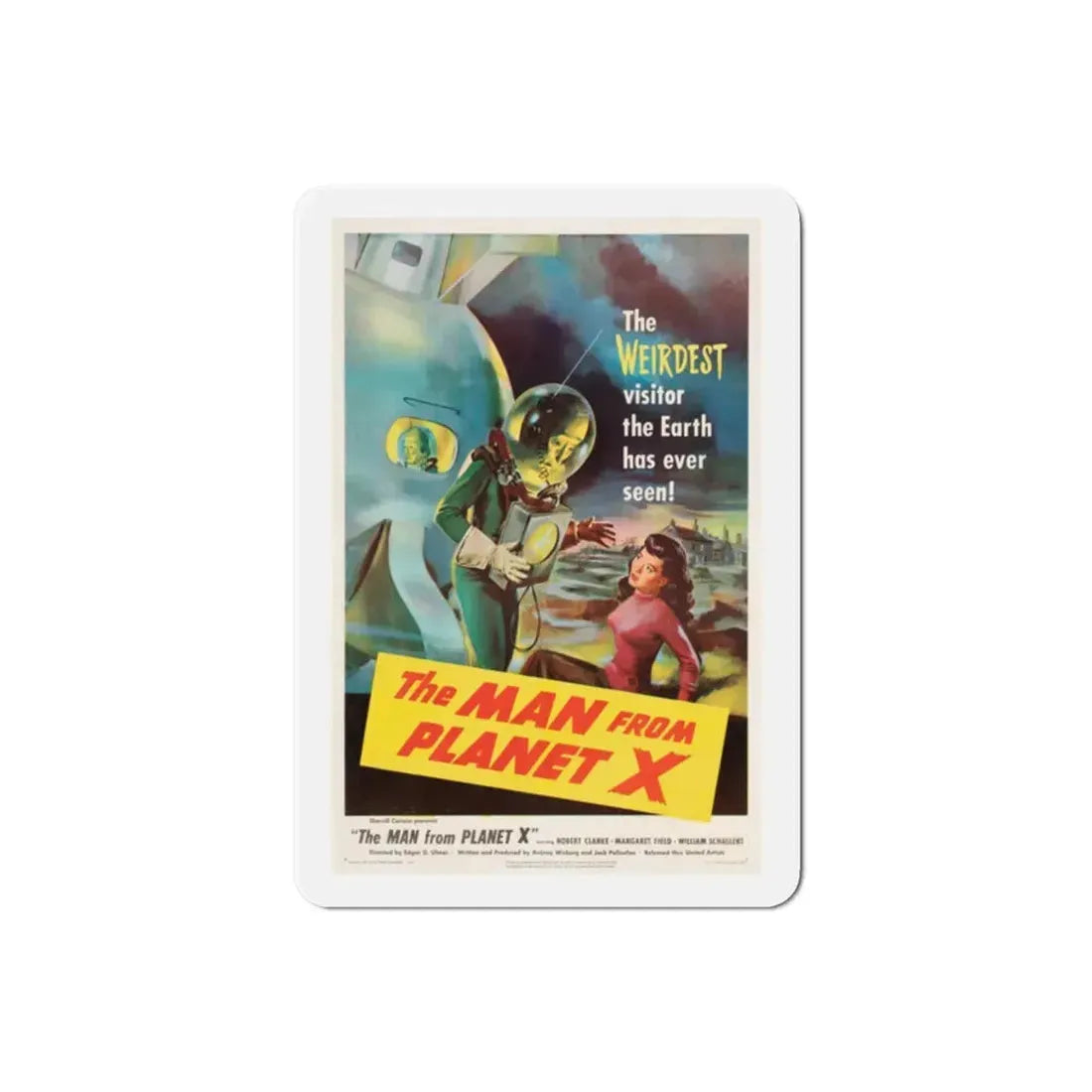 The Man from Planet X 1951 Movie Poster Refrigerator Magnet 2 Inch - The Sticker Space