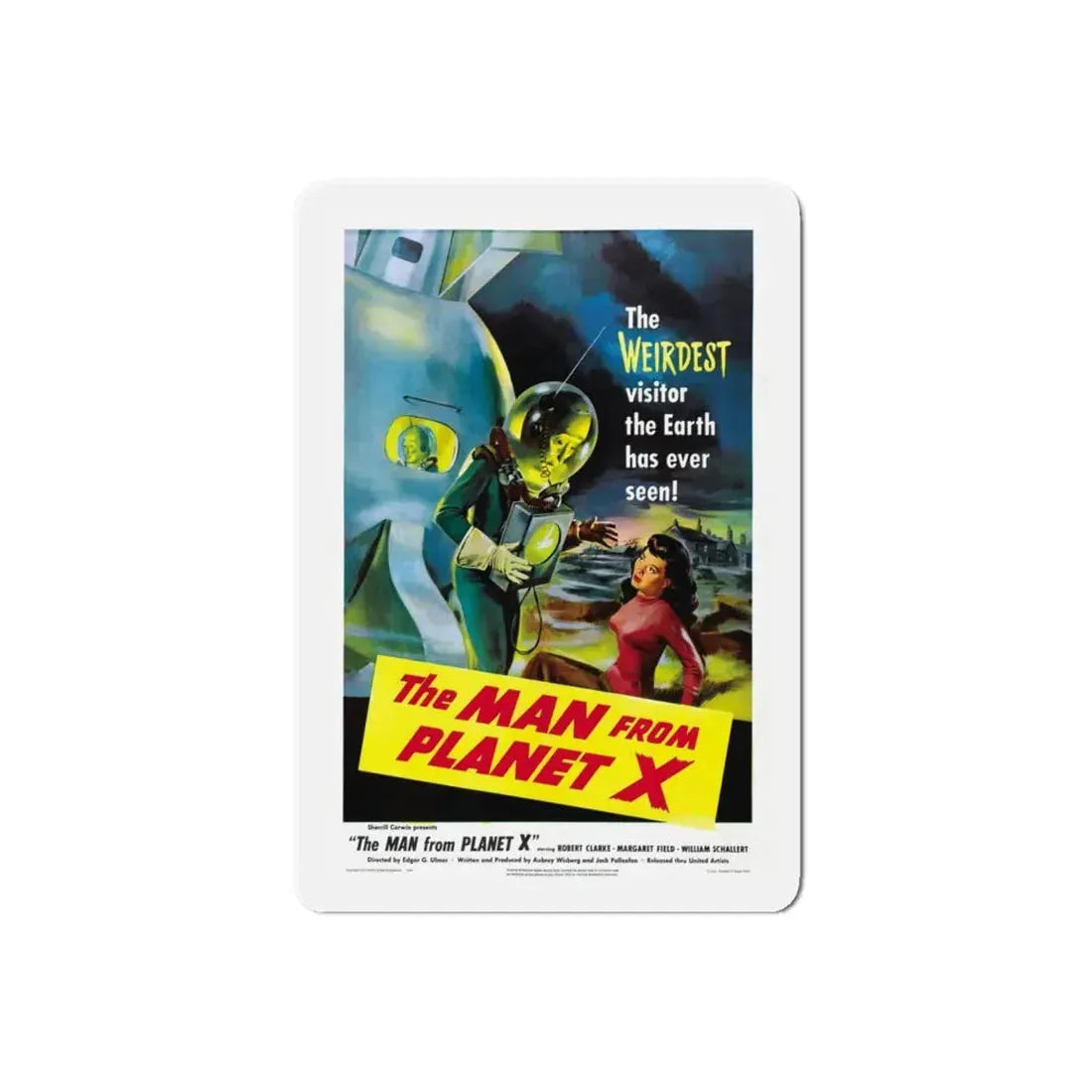 THE MAN FROM PLANET X 1951 Movie Poster - Refrigerator Magnet 6 Inch Die-Cut - The Sticker Space