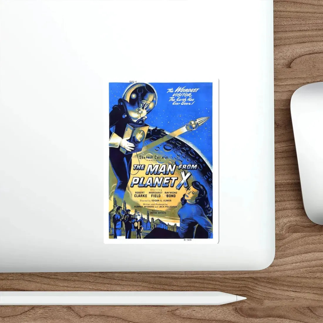 THE MAN FROM PLANET X (2) 1951 Movie Poster STICKER Vinyl Die-Cut Decal - The Sticker Space