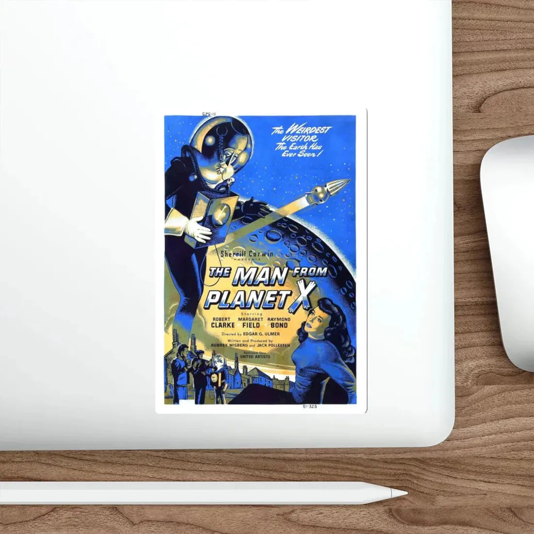 THE MAN FROM PLANET X (2) 1951 Movie Poster STICKER Vinyl Die-Cut Decal - The Sticker Space