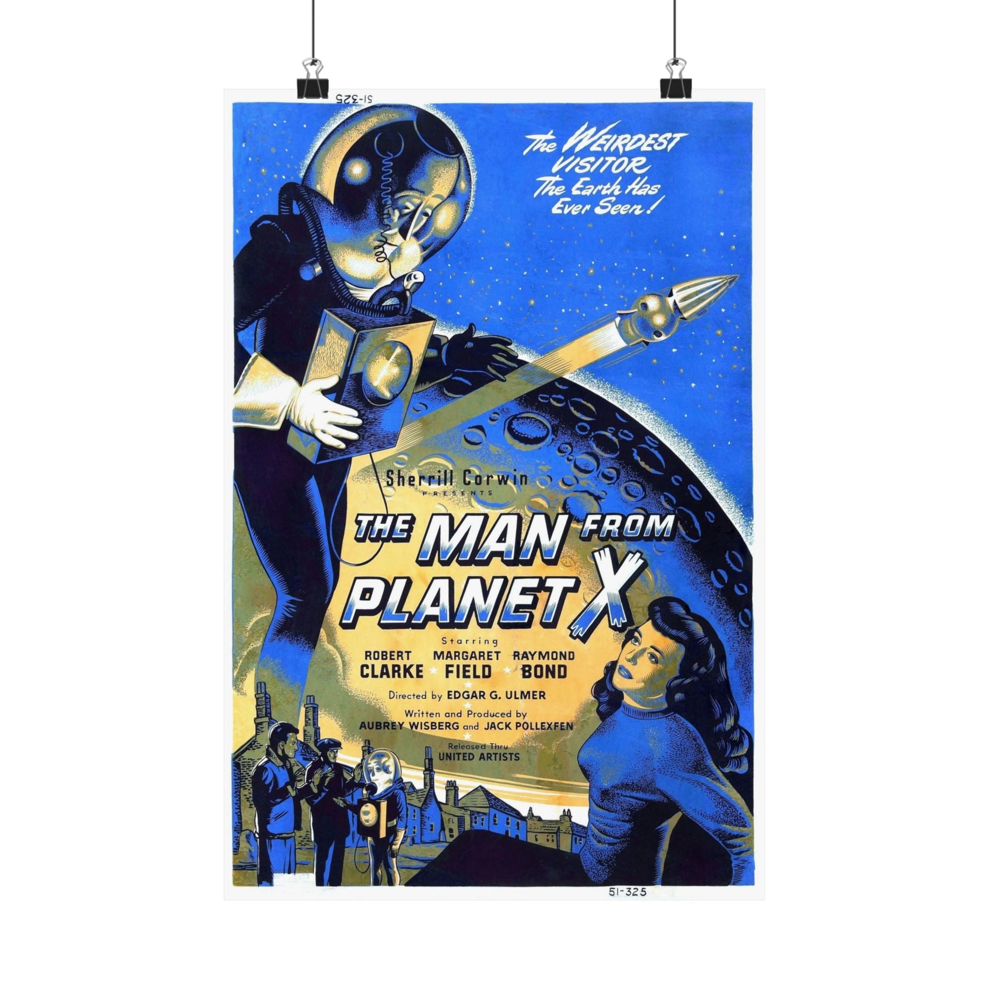 THE MAN FROM PLANET X (2) 1951 - Paper Movie Poster-12″ x 18″-The Sticker Space