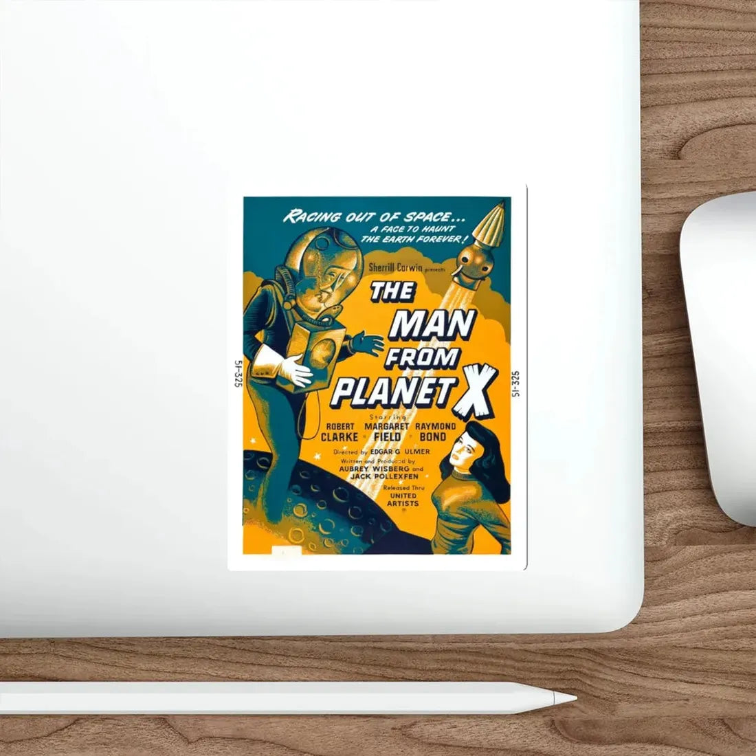 THE MAN FROM PLANET X (3) 1951 Movie Poster STICKER Vinyl Die-Cut Decal - The Sticker Space