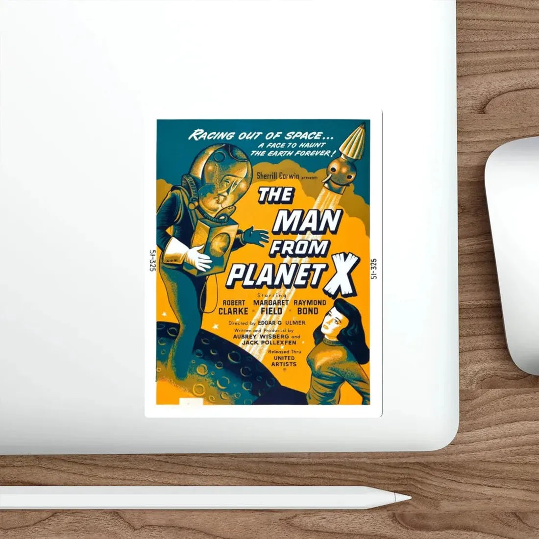 THE MAN FROM PLANET X (3) 1951 Movie Poster STICKER Vinyl Die-Cut Decal - The Sticker Space