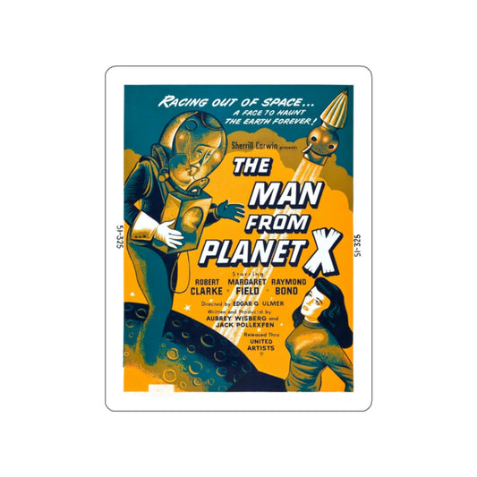THE MAN FROM PLANET X (3) 1951 Movie Poster STICKER Vinyl Die-Cut Decal-White-The Sticker Space