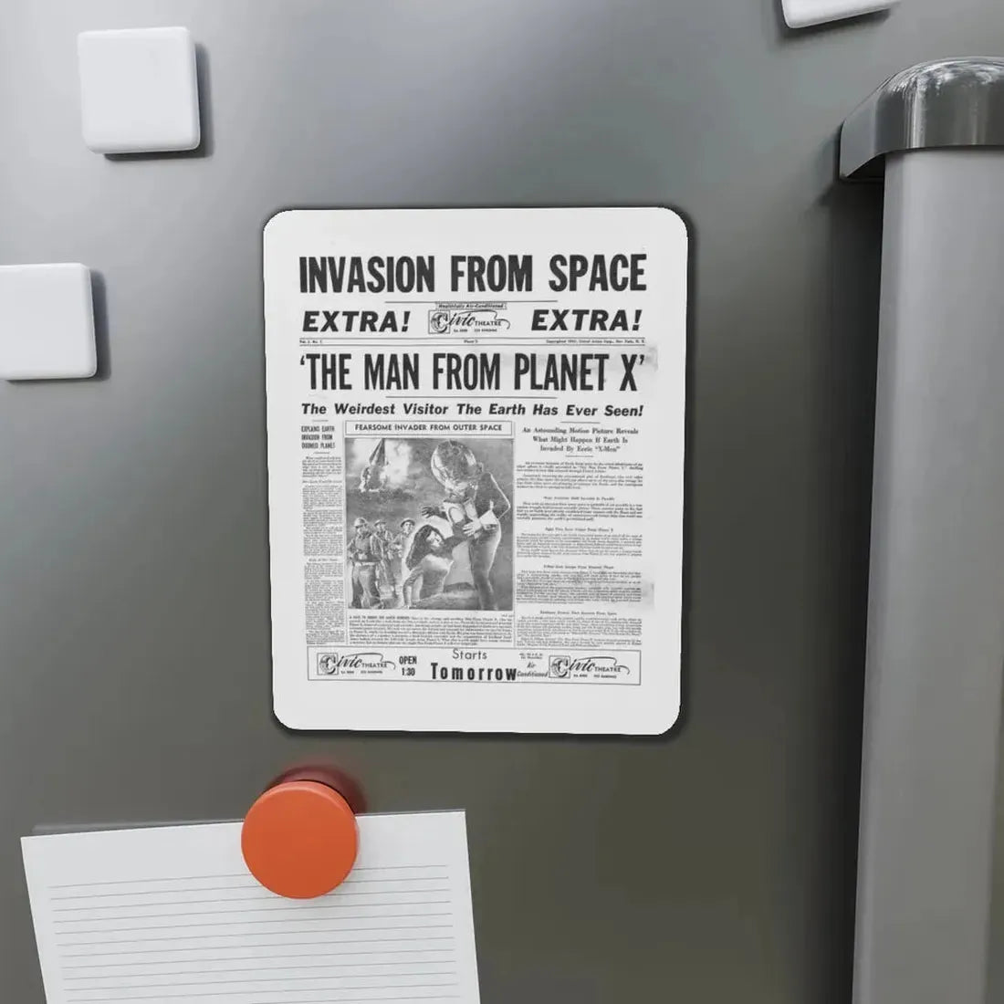 THE MAN FROM PLANET X (TEASER) 1951 Movie Poster - Refrigerator Magnet - The Sticker Space