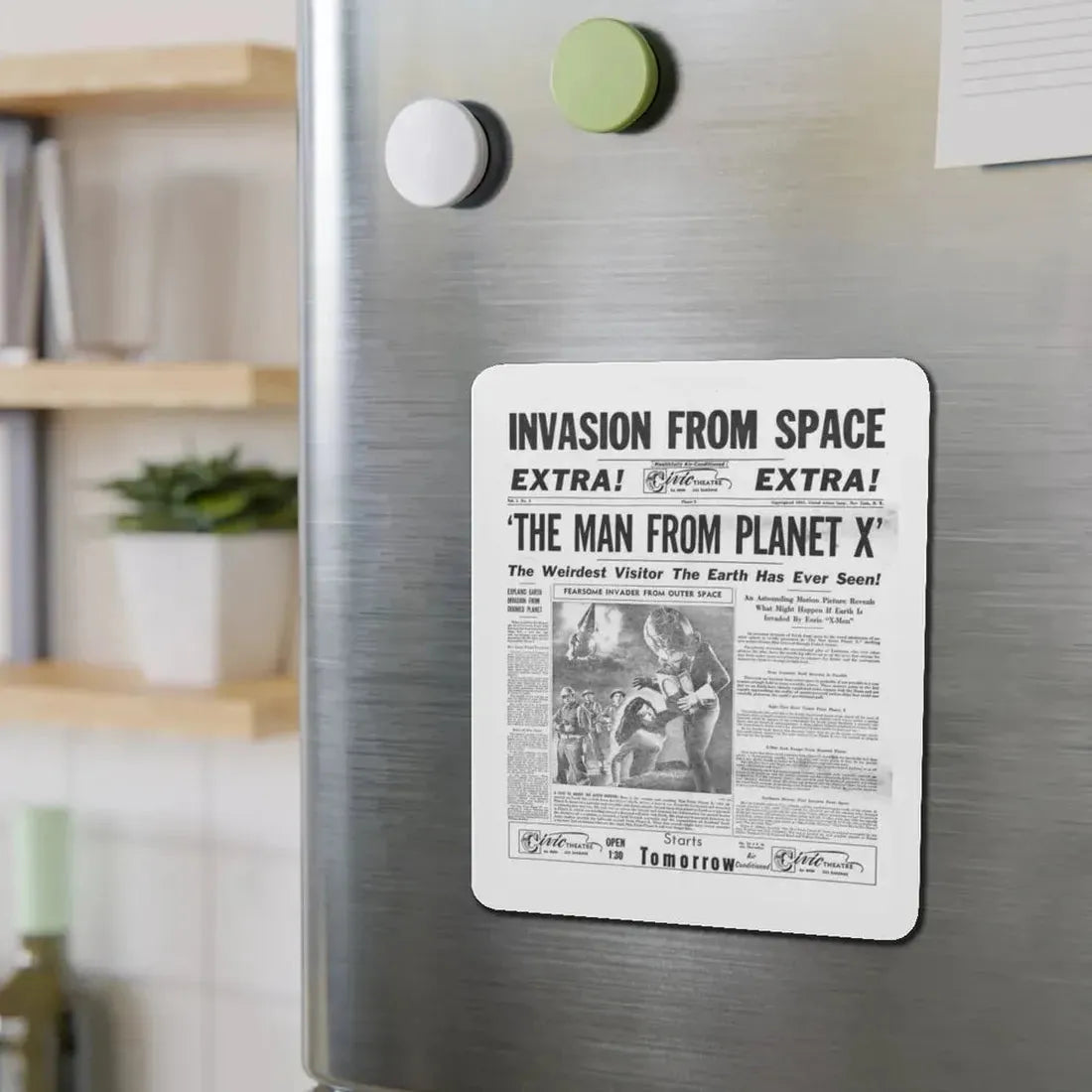 THE MAN FROM PLANET X (TEASER) 1951 Movie Poster - Refrigerator Magnet - The Sticker Space