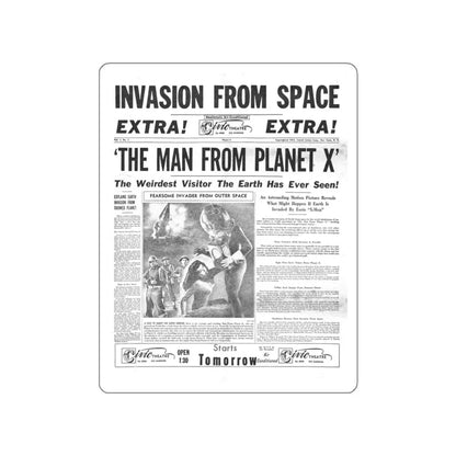 THE MAN FROM PLANET X (TEASER) 1951 Movie Poster STICKER Vinyl Die-Cut Decal 3 Inch - The Sticker Space