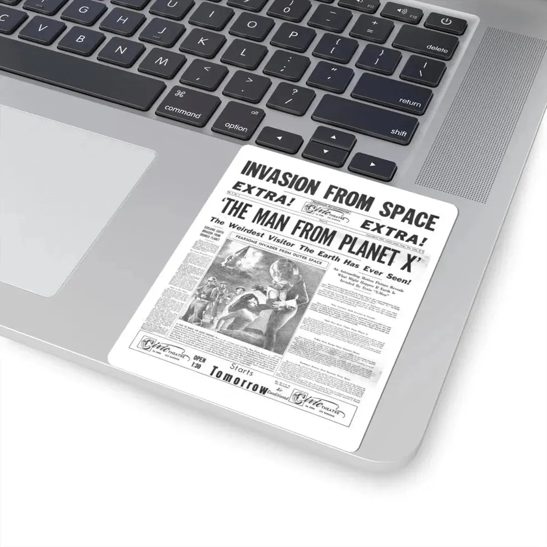 THE MAN FROM PLANET X (TEASER) 1951 Movie Poster - STICKER Vinyl Kiss-Cut Decal - The Sticker Space