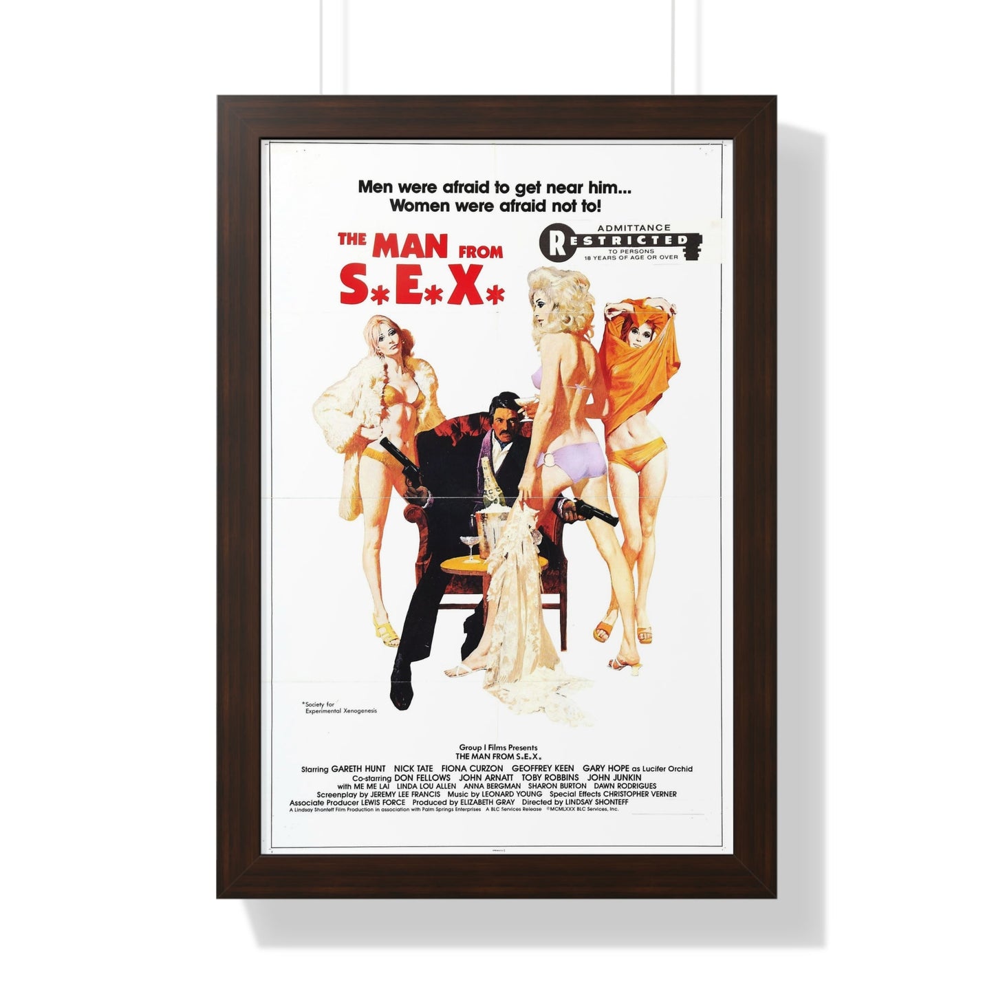 THE MAN FROM SEX 1979 - Framed Movie Poster-16″ x 24″-The Sticker Space