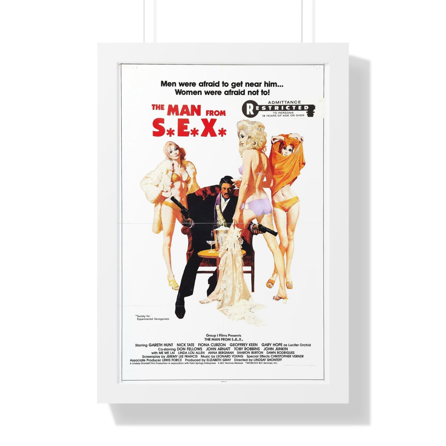 THE MAN FROM SEX 1979 - Framed Movie Poster-16″ x 24″-The Sticker Space