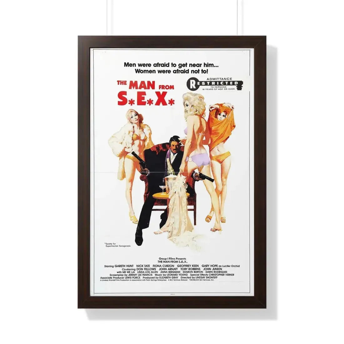 THE MAN FROM SEX 1979 - Framed Movie Poster 20" x 30" Walnut - The Sticker Space