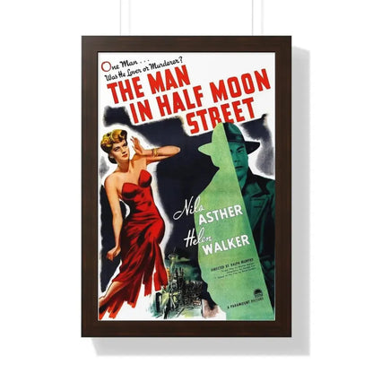 THE MAN IN HALF MOON STREET 1945 - Framed Movie Poster 16″ x 24″ Walnut - The Sticker Space