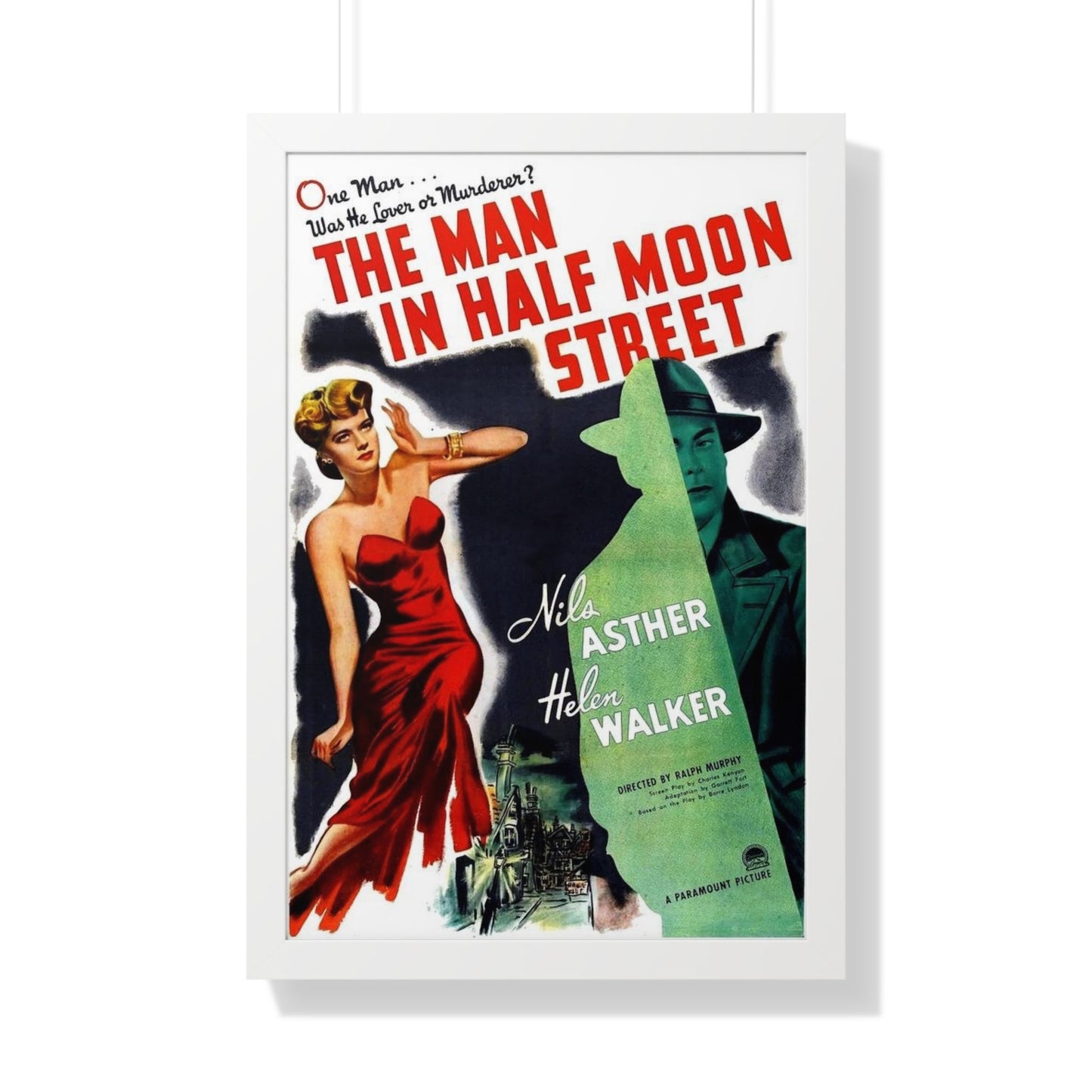 THE MAN IN HALF MOON STREET 1945 - Framed Movie Poster-20" x 30"-The Sticker Space