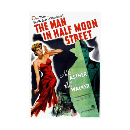 THE MAN IN HALF MOON STREET 1945 - Paper Movie Poster - The Sticker Space