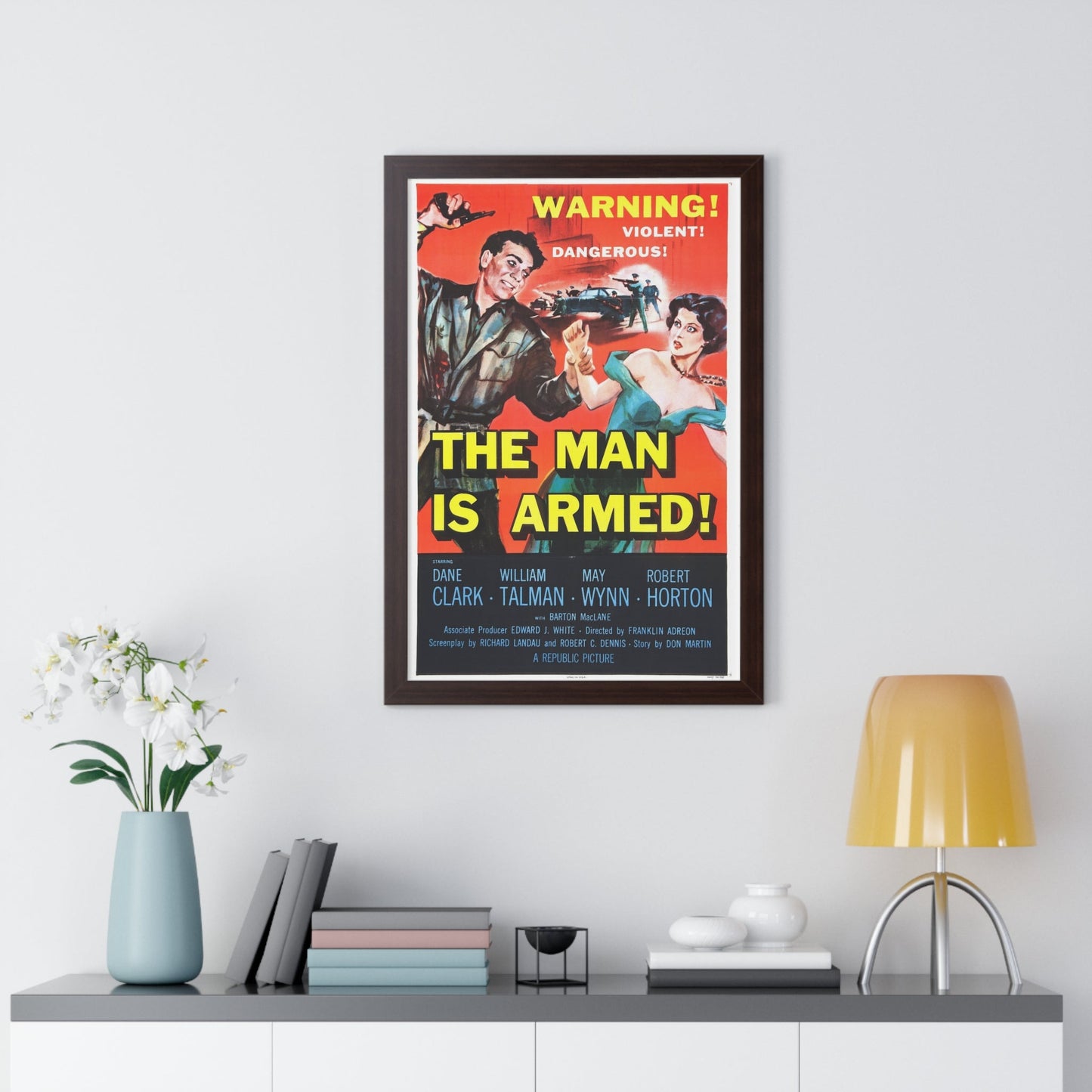 THE MAN IS ARMED 1956 - Framed Movie Poster-The Sticker Space