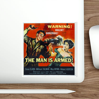 The Man Is Armed 1956 Movie Poster STICKER Vinyl Die-Cut Decal-The Sticker Space