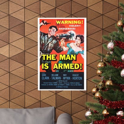 THE MAN IS ARMED 1956 - Paper Movie Poster-The Sticker Space