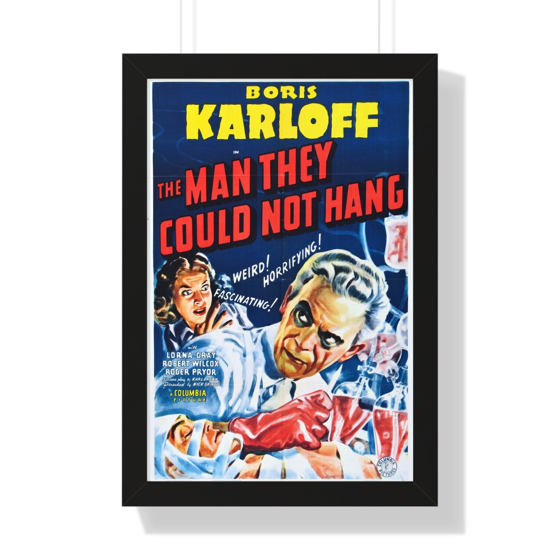 THE MAN THEY COULD NOT HANG 1939 - Framed Movie Poster-16″ x 24″-The Sticker Space