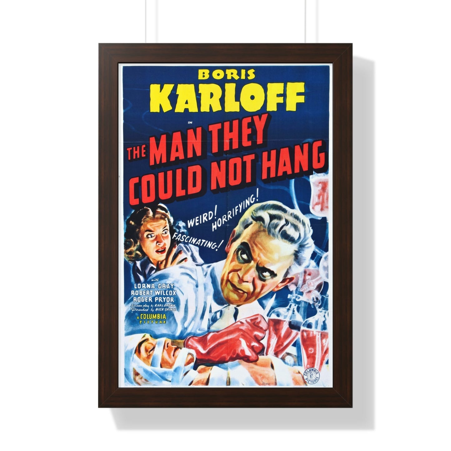 THE MAN THEY COULD NOT HANG 1939 - Framed Movie Poster-16″ x 24″-The Sticker Space